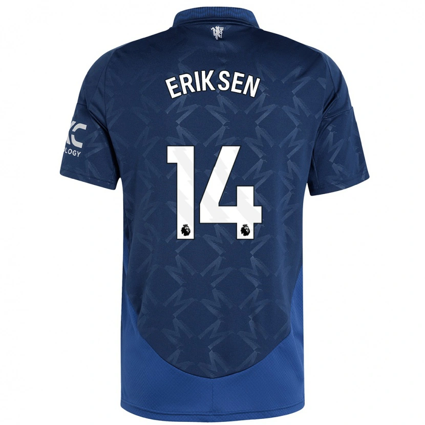 Danxen Kinder Christian Eriksen #14 Indigo Auswärtstrikot Trikot 2024/25 T-Shirt Schweiz