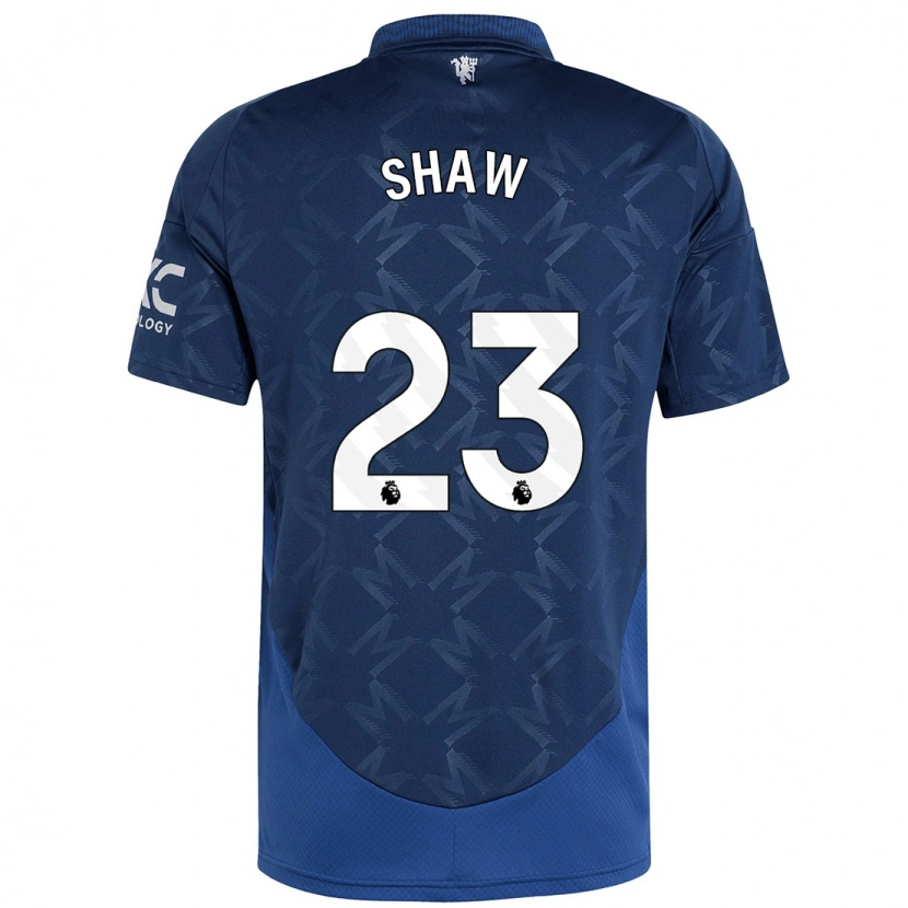 Danxen Kinder Luke Shaw #23 Indigo Auswärtstrikot Trikot 2024/25 T-Shirt Schweiz