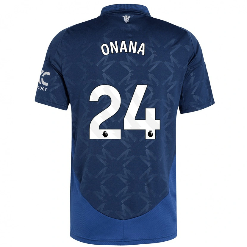 Danxen Kinder André Onana #24 Indigo Auswärtstrikot Trikot 2024/25 T-Shirt Schweiz