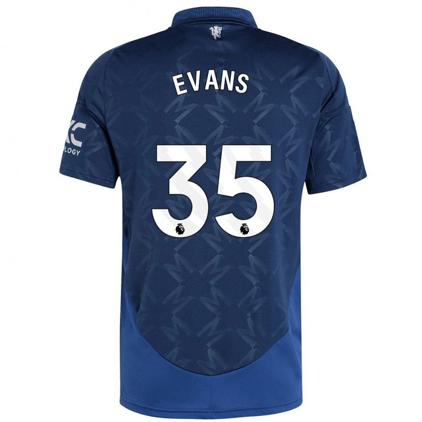 Danxen Kinder Jonny Evans #35 Indigo Auswärtstrikot Trikot 2024/25 T-Shirt Schweiz