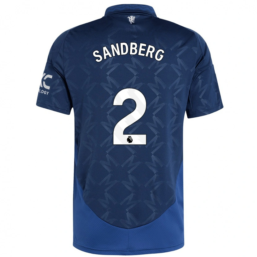 Danxen Kinder Anna Sandberg #2 Indigo Auswärtstrikot Trikot 2024/25 T-Shirt Schweiz