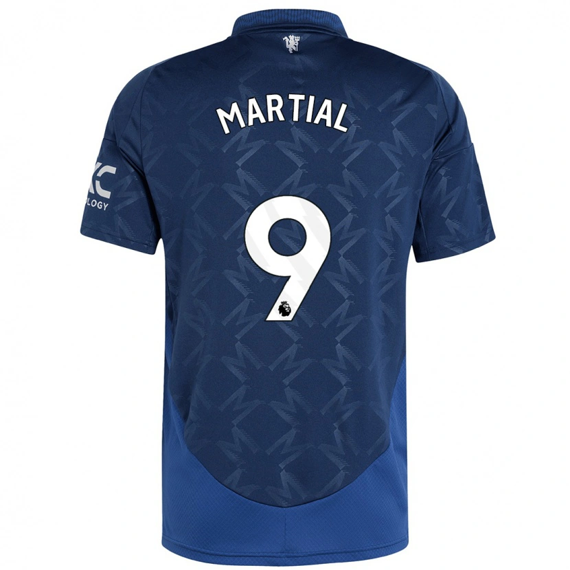 Danxen Kinder Anthony Martial #9 Indigo Auswärtstrikot Trikot 2024/25 T-Shirt Schweiz