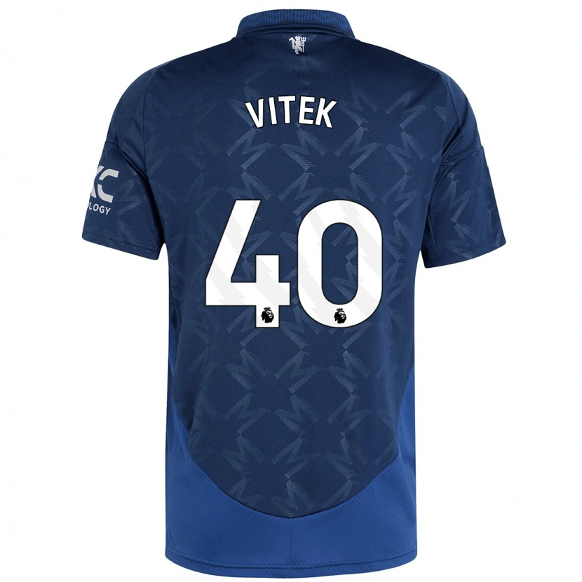 Danxen Kinder Radek Vitek #40 Indigo Auswärtstrikot Trikot 2024/25 T-Shirt Schweiz