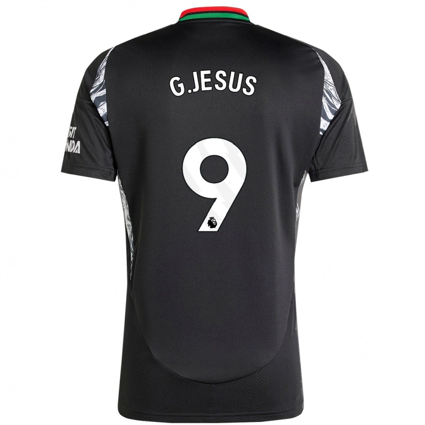 Danxen Kinder Gabriel Jesus #9 Schwarz Auswärtstrikot Trikot 2024/25 T-Shirt Schweiz