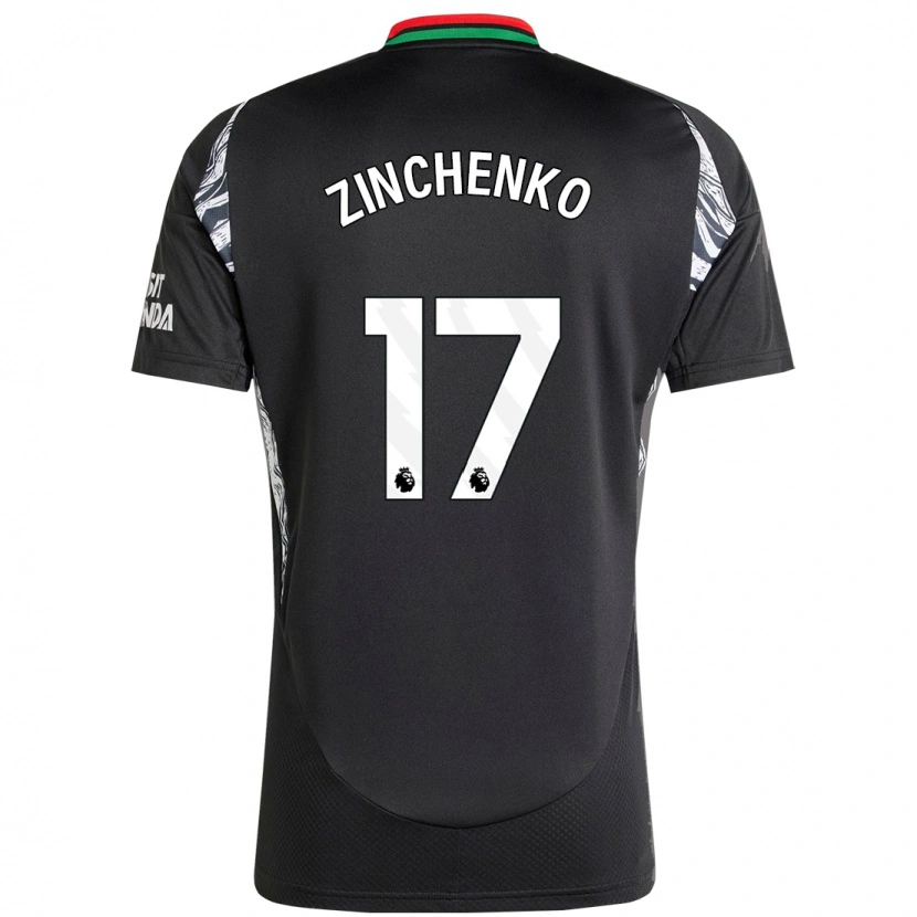 Danxen Kinder Oleksandr Zinchenko #17 Schwarz Auswärtstrikot Trikot 2024/25 T-Shirt Schweiz