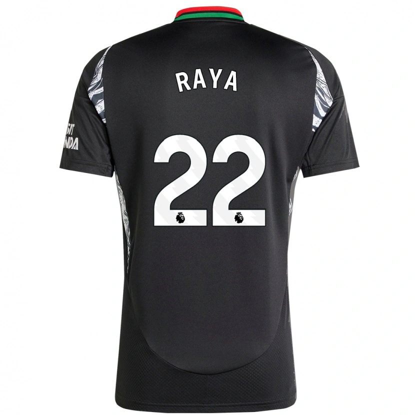 Danxen Kinder David Raya #22 Schwarz Auswärtstrikot Trikot 2024/25 T-Shirt Schweiz