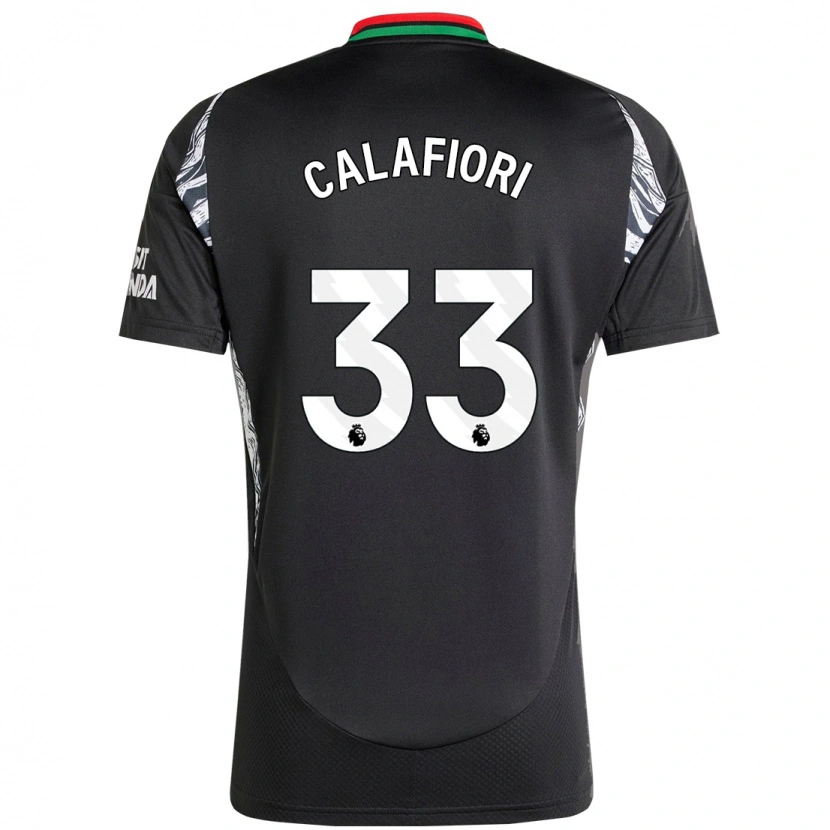 Danxen Kinder Riccardo Calafiori #33 Schwarz Auswärtstrikot Trikot 2024/25 T-Shirt Schweiz