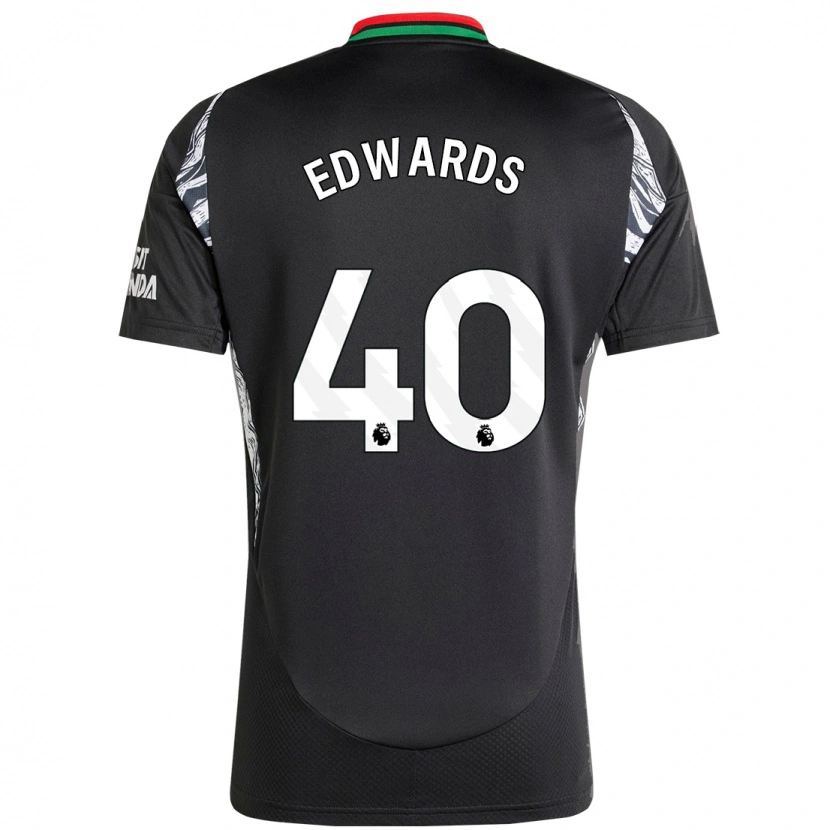 Danxen Kinder Khayon Edwards #40 Schwarz Auswärtstrikot Trikot 2024/25 T-Shirt Schweiz