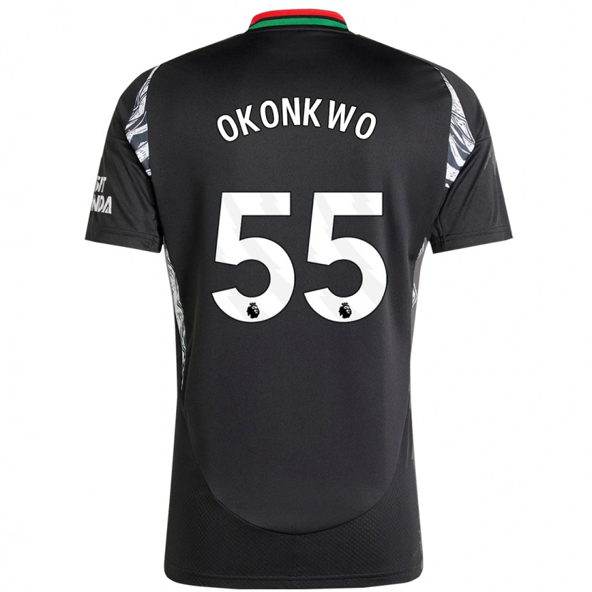 Danxen Kinder Brian Okonkwo #55 Schwarz Auswärtstrikot Trikot 2024/25 T-Shirt Schweiz