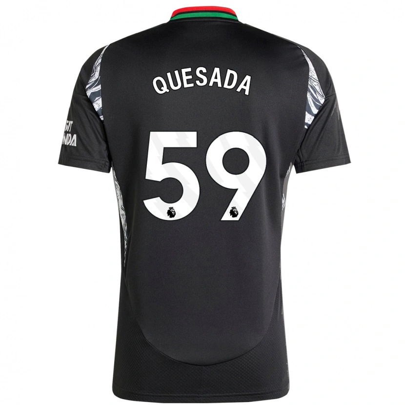 Danxen Kinder Elián Quesada #59 Schwarz Auswärtstrikot Trikot 2024/25 T-Shirt Schweiz