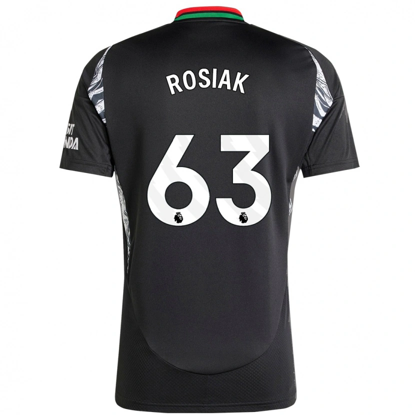 Danxen Kinder Michal Rosiak #63 Schwarz Auswärtstrikot Trikot 2024/25 T-Shirt Schweiz