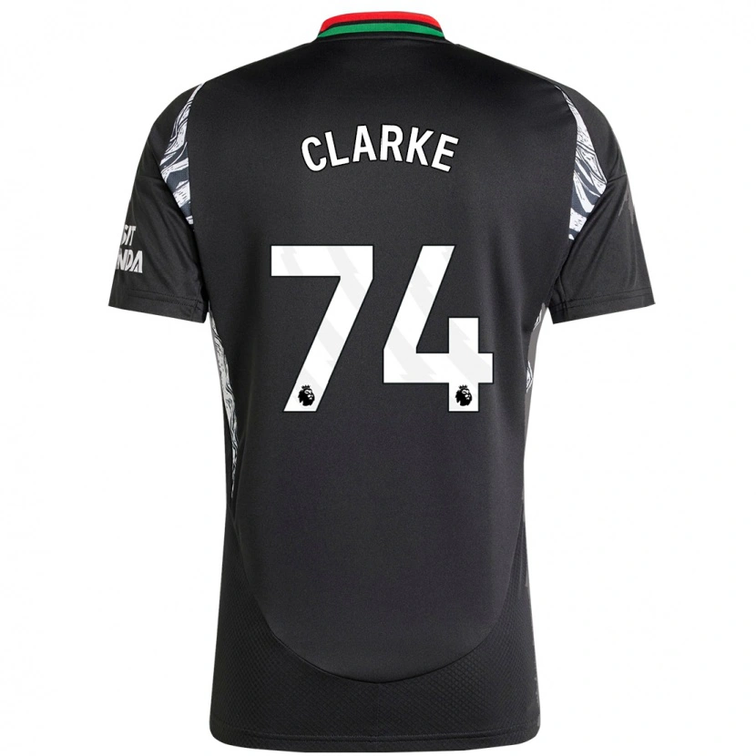 Danxen Kinder Brayden Clarke #74 Schwarz Auswärtstrikot Trikot 2024/25 T-Shirt Schweiz