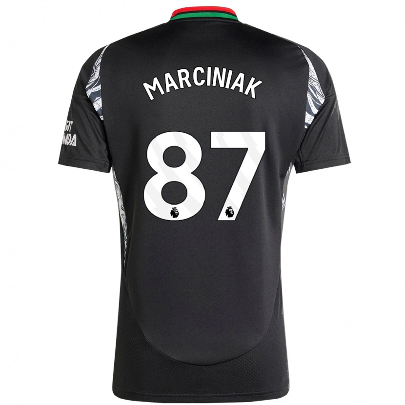 Danxen Kinder Alex Marciniak #87 Schwarz Auswärtstrikot Trikot 2024/25 T-Shirt Schweiz