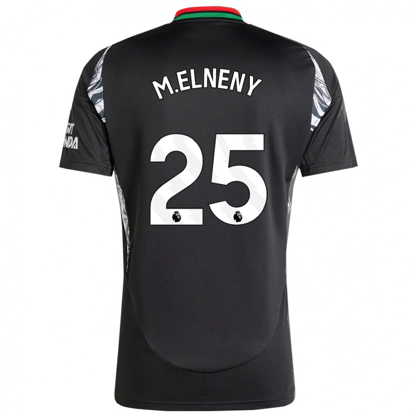 Danxen Kinder Mohamed Elneny #25 Schwarz Auswärtstrikot Trikot 2024/25 T-Shirt Schweiz