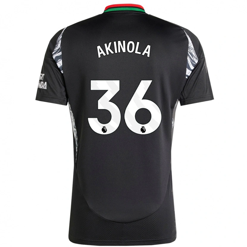 Danxen Kinder Tim Akinola #36 Schwarz Auswärtstrikot Trikot 2024/25 T-Shirt Schweiz