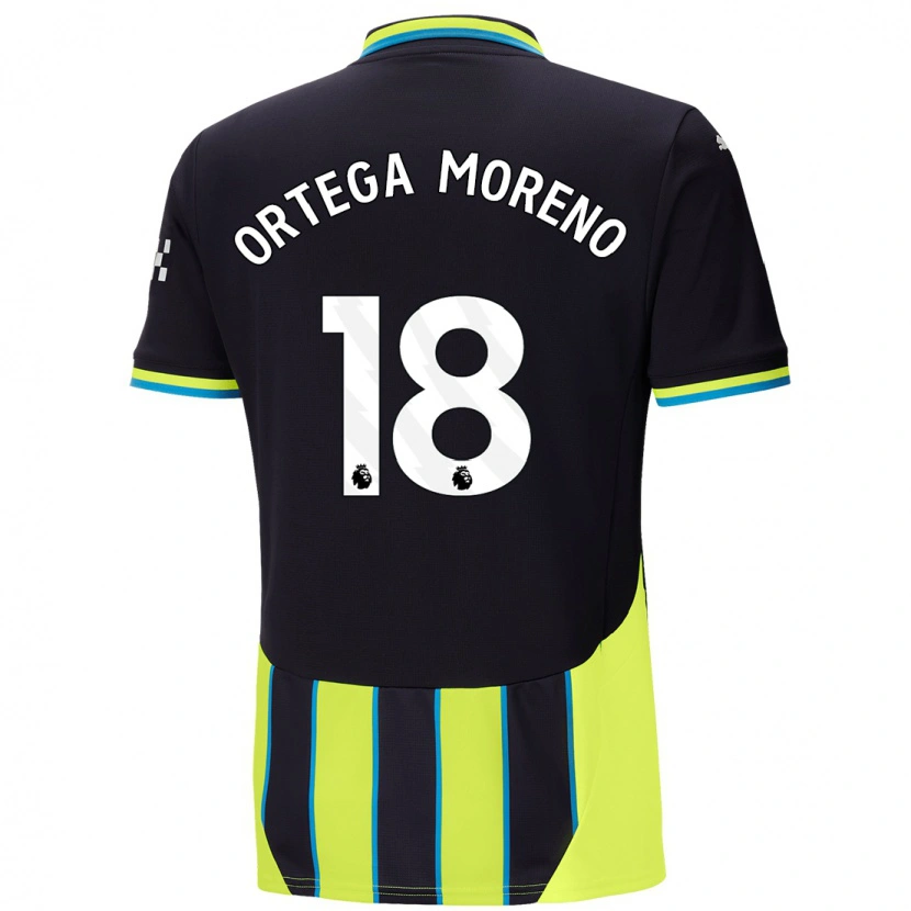 Danxen Kinder Stefan Ortega #18 Blaugelb Auswärtstrikot Trikot 2024/25 T-Shirt Schweiz