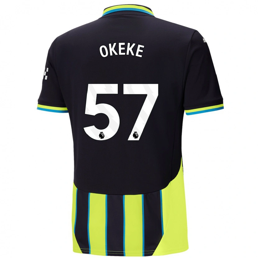 Danxen Kinder Michael Okeke #57 Blaugelb Auswärtstrikot Trikot 2024/25 T-Shirt Schweiz