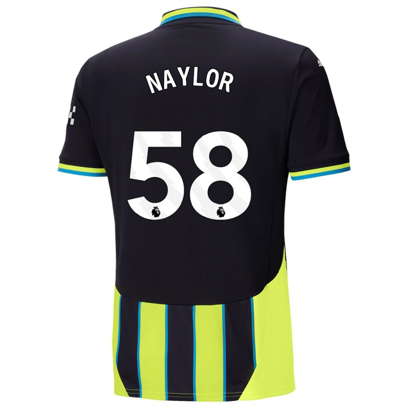 Danxen Kinder Seb Naylor #58 Blaugelb Auswärtstrikot Trikot 2024/25 T-Shirt Schweiz