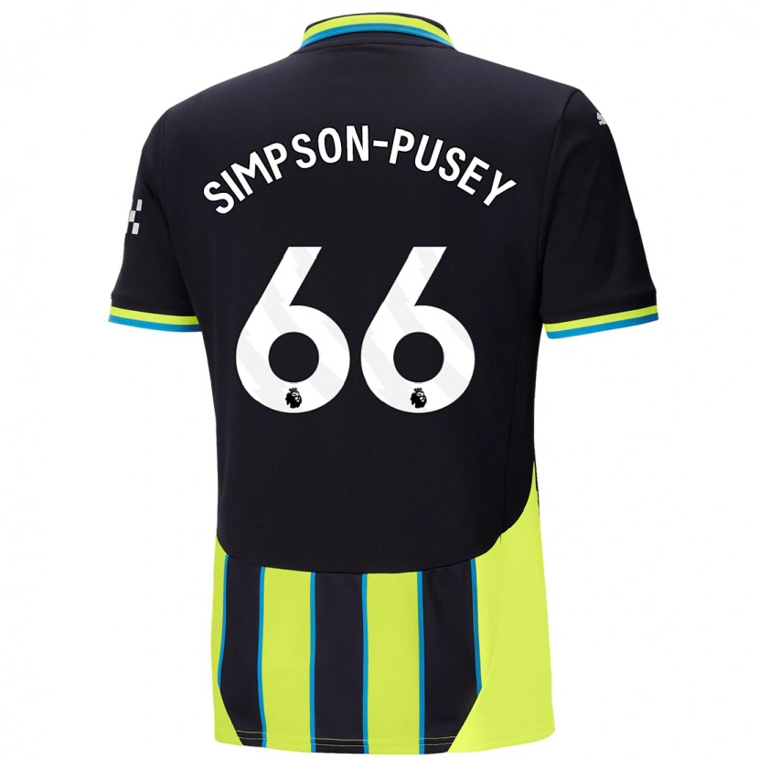 Danxen Kinder Jahmai Simpson-Pusey #66 Blaugelb Auswärtstrikot Trikot 2024/25 T-Shirt Schweiz