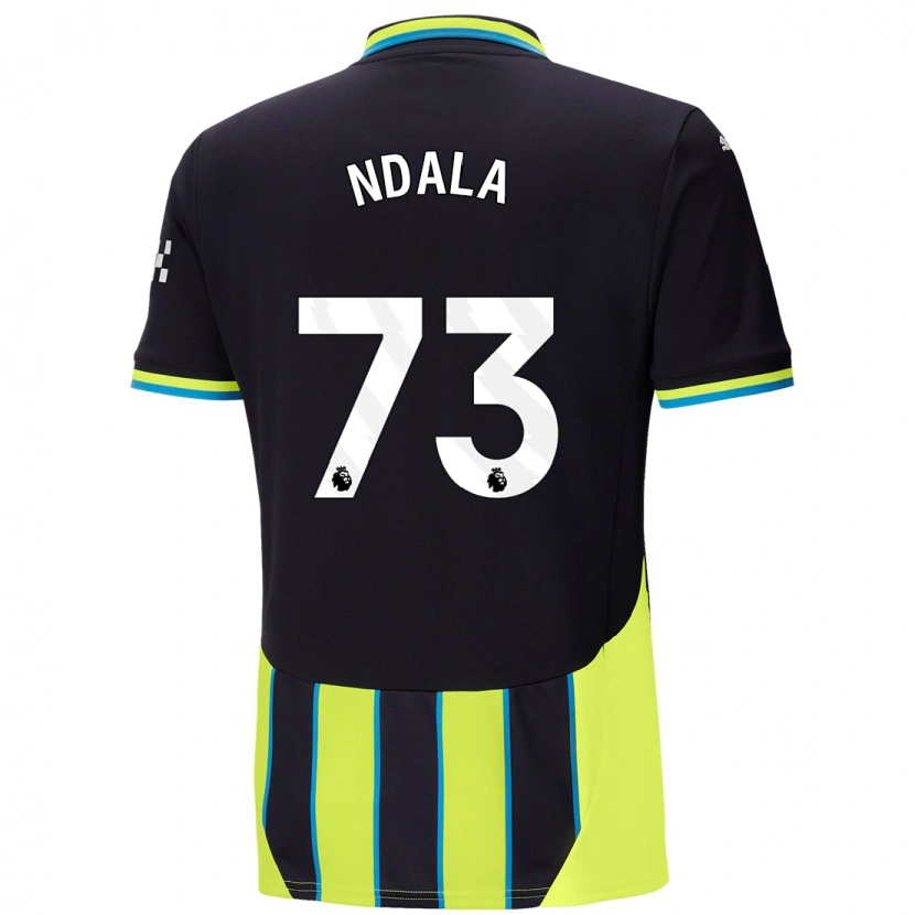 Danxen Kinder Joel Ndala #73 Blaugelb Auswärtstrikot Trikot 2024/25 T-Shirt Schweiz