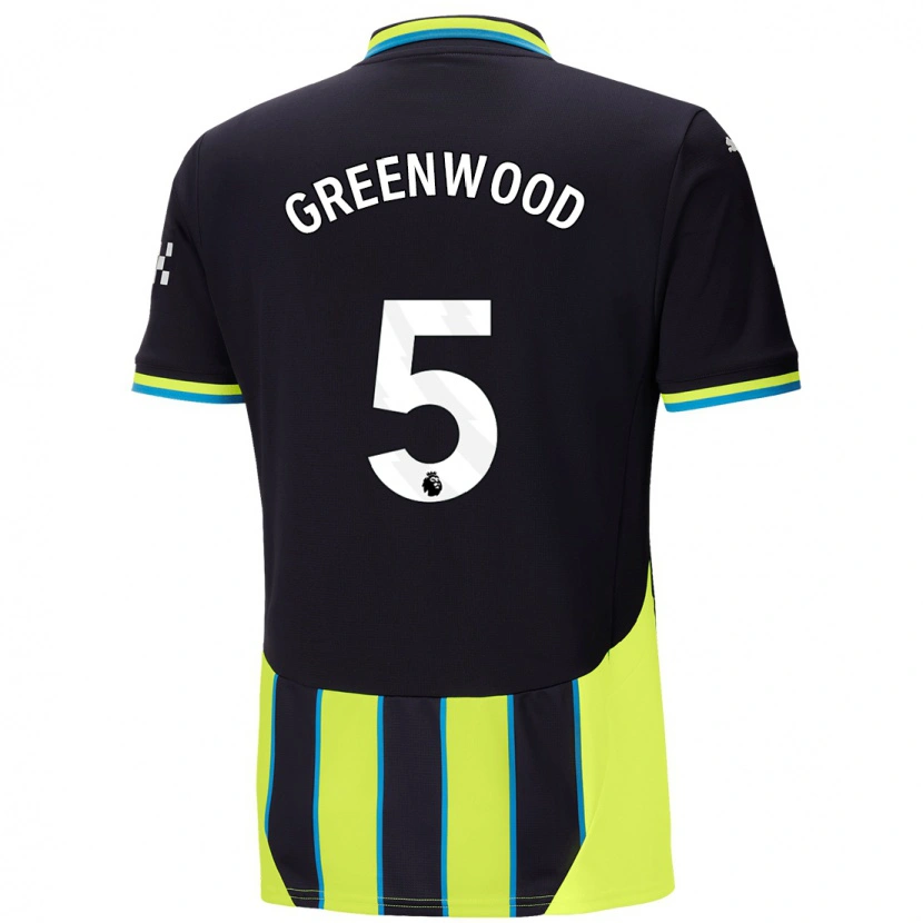 Danxen Kinder Alex Greenwood #5 Blaugelb Auswärtstrikot Trikot 2024/25 T-Shirt Schweiz