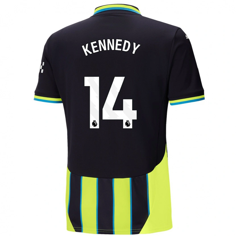 Danxen Kinder Alanna Kennedy #14 Blaugelb Auswärtstrikot Trikot 2024/25 T-Shirt Schweiz