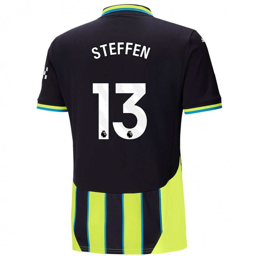 Danxen Kinder Zack Steffen #13 Blaugelb Auswärtstrikot Trikot 2024/25 T-Shirt Schweiz