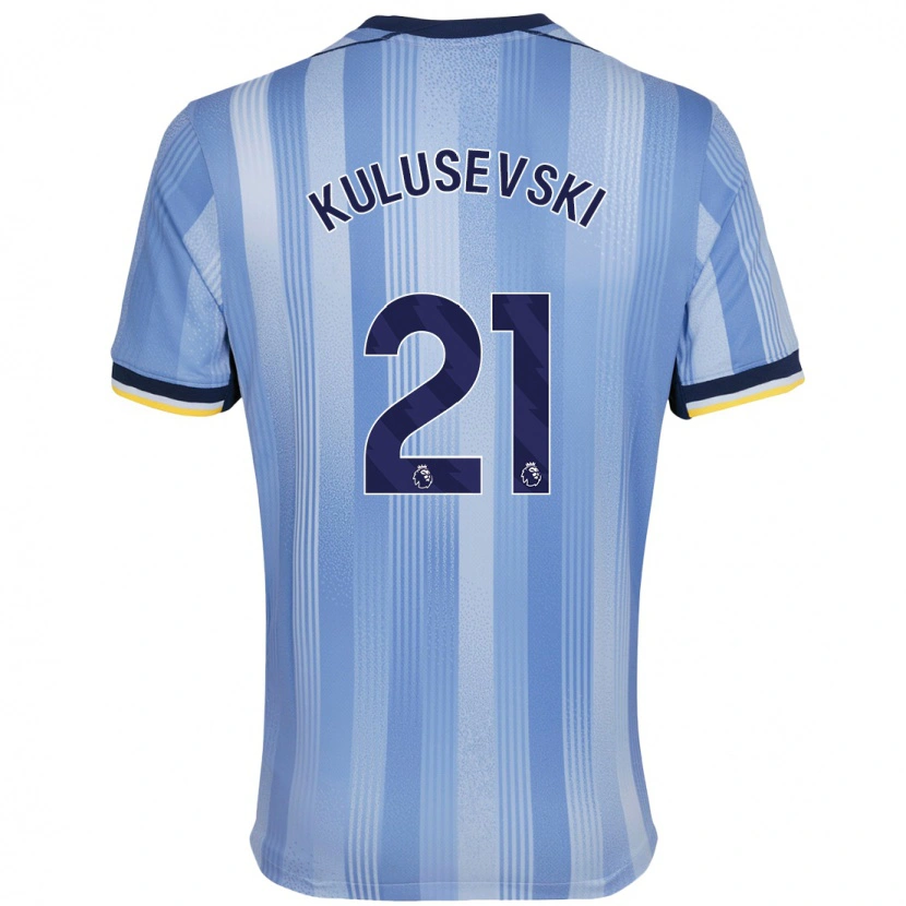 Danxen Kinder Dejan Kulusevski #21 Hellblau Auswärtstrikot Trikot 2024/25 T-Shirt Schweiz