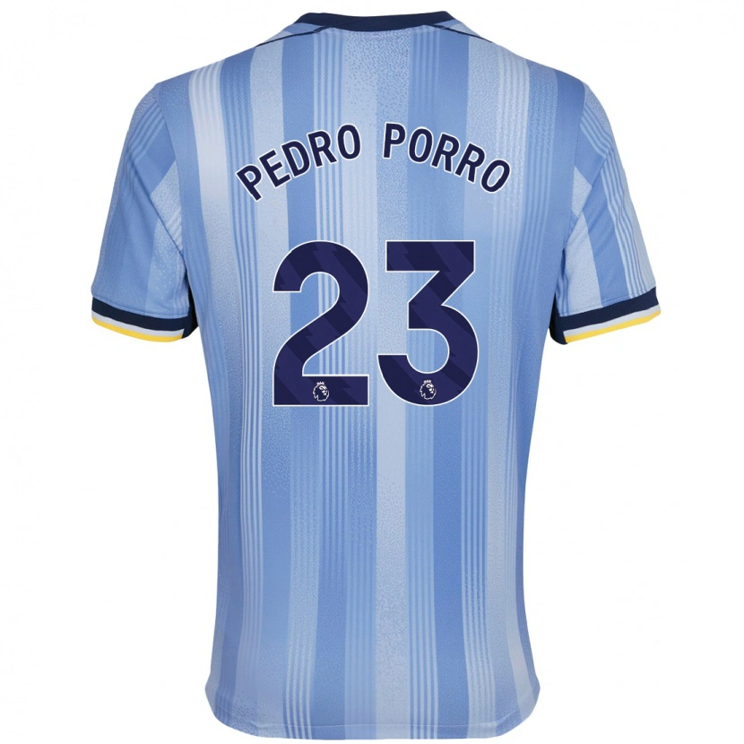 Danxen Kinder Pedro Porro #23 Hellblau Auswärtstrikot Trikot 2024/25 T-Shirt Schweiz