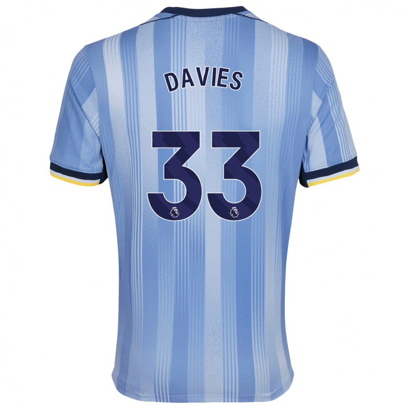 Danxen Kinder Ben Davies #33 Hellblau Auswärtstrikot Trikot 2024/25 T-Shirt Schweiz