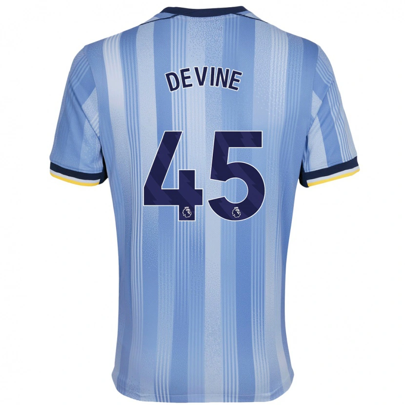 Danxen Kinder Alfie Devine #45 Hellblau Auswärtstrikot Trikot 2024/25 T-Shirt Schweiz