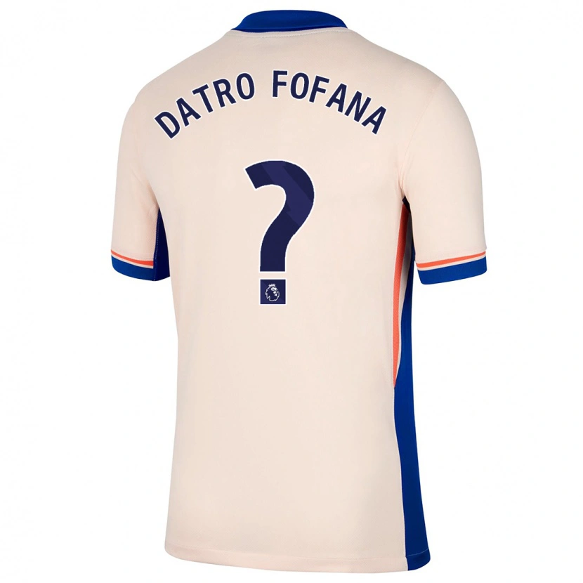 Danxen Kinder David Datro Fofana #0 Hellbeige Auswärtstrikot Trikot 2024/25 T-Shirt Schweiz