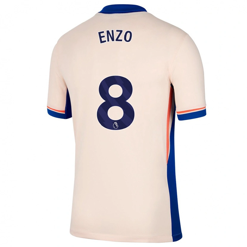 Danxen Kinder Enzo Fernández #8 Hellbeige Auswärtstrikot Trikot 2024/25 T-Shirt Schweiz