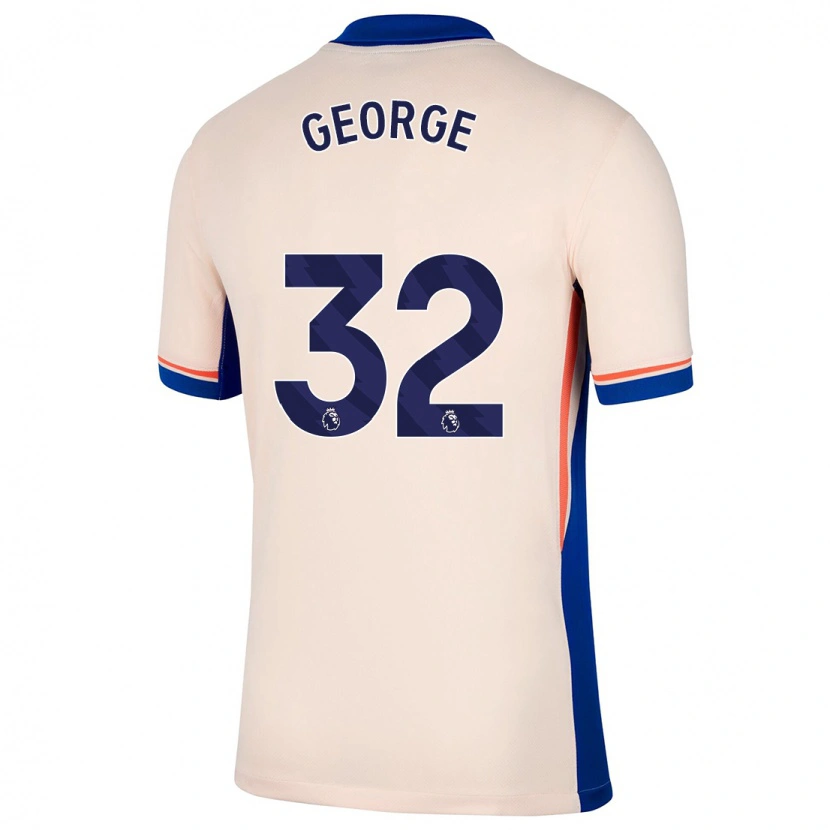 Danxen Kinder Tyrique George #32 Hellbeige Auswärtstrikot Trikot 2024/25 T-Shirt Schweiz