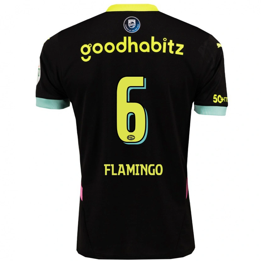 Danxen Kinder Ryan Flamingo #6 Schwarz Gelb Auswärtstrikot Trikot 2024/25 T-Shirt Schweiz