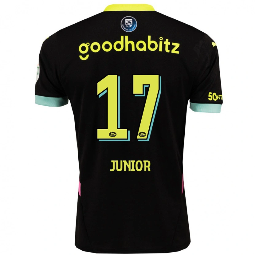 Danxen Kinder Mauro Júnior #17 Schwarz Gelb Auswärtstrikot Trikot 2024/25 T-Shirt Schweiz