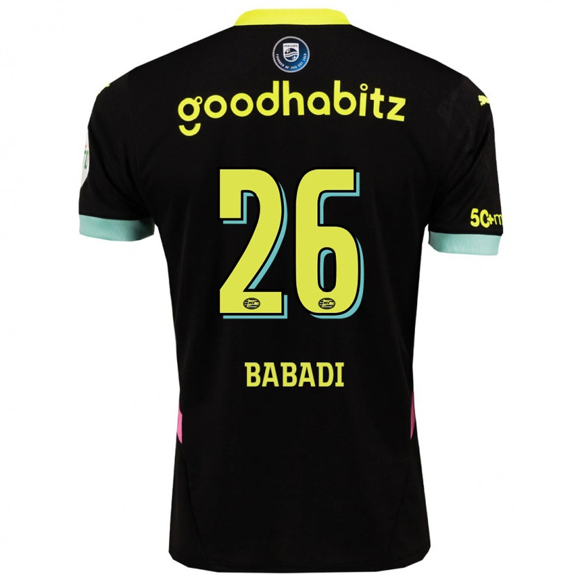 Danxen Kinder Isaac Babadi #26 Schwarz Gelb Auswärtstrikot Trikot 2024/25 T-Shirt Schweiz