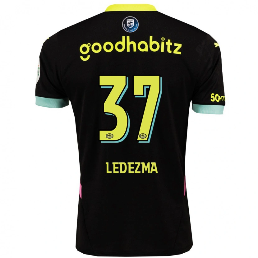 Danxen Kinder Richard Ledezma #37 Schwarz Gelb Auswärtstrikot Trikot 2024/25 T-Shirt Schweiz