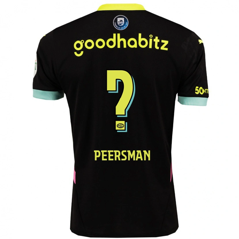 Danxen Kinder Kjell Peersman #0 Schwarz Gelb Auswärtstrikot Trikot 2024/25 T-Shirt Schweiz