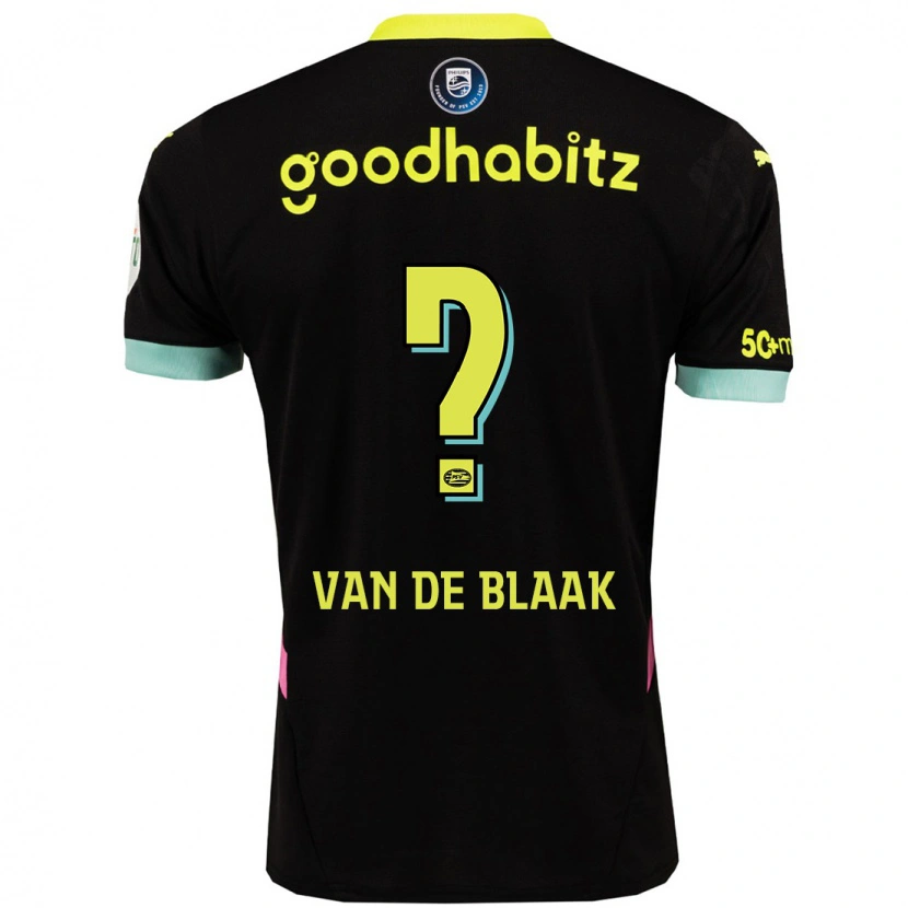 Danxen Kinder Emmanuel Van De Blaak #0 Schwarz Gelb Auswärtstrikot Trikot 2024/25 T-Shirt Schweiz