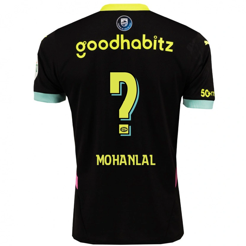 Danxen Kinder Pawan Mohanlal #0 Schwarz Gelb Auswärtstrikot Trikot 2024/25 T-Shirt Schweiz