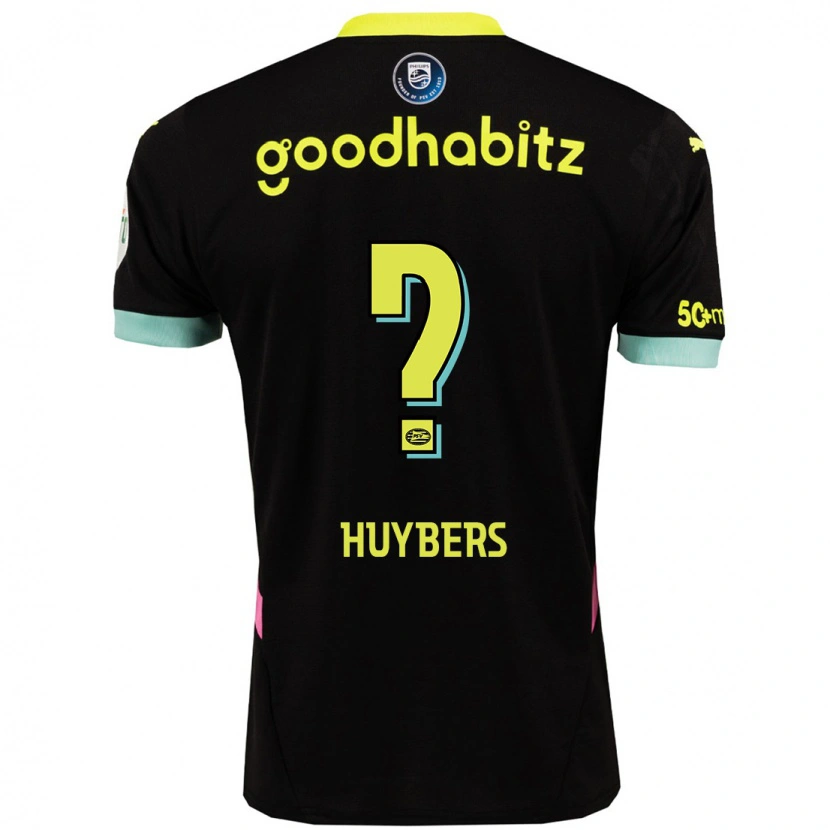 Danxen Kinder Quinten Huybers #0 Schwarz Gelb Auswärtstrikot Trikot 2024/25 T-Shirt Schweiz