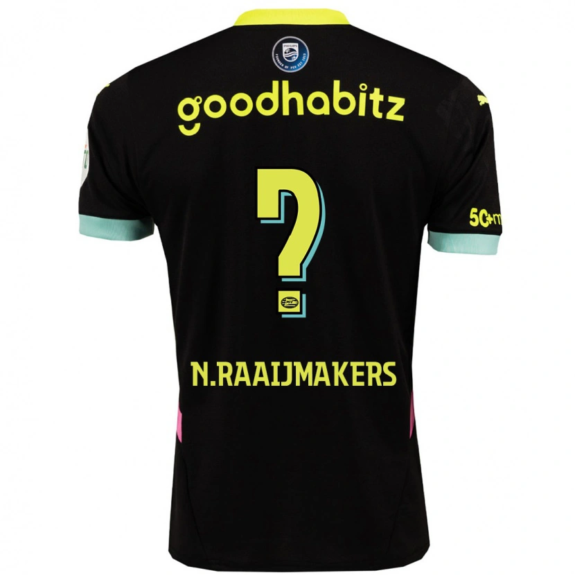 Danxen Kinder Niels Raaijmakers #0 Schwarz Gelb Auswärtstrikot Trikot 2024/25 T-Shirt Schweiz