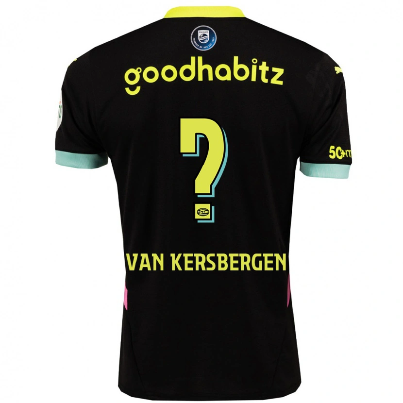 Danxen Kinder Sander Van Kersbergen #0 Schwarz Gelb Auswärtstrikot Trikot 2024/25 T-Shirt Schweiz