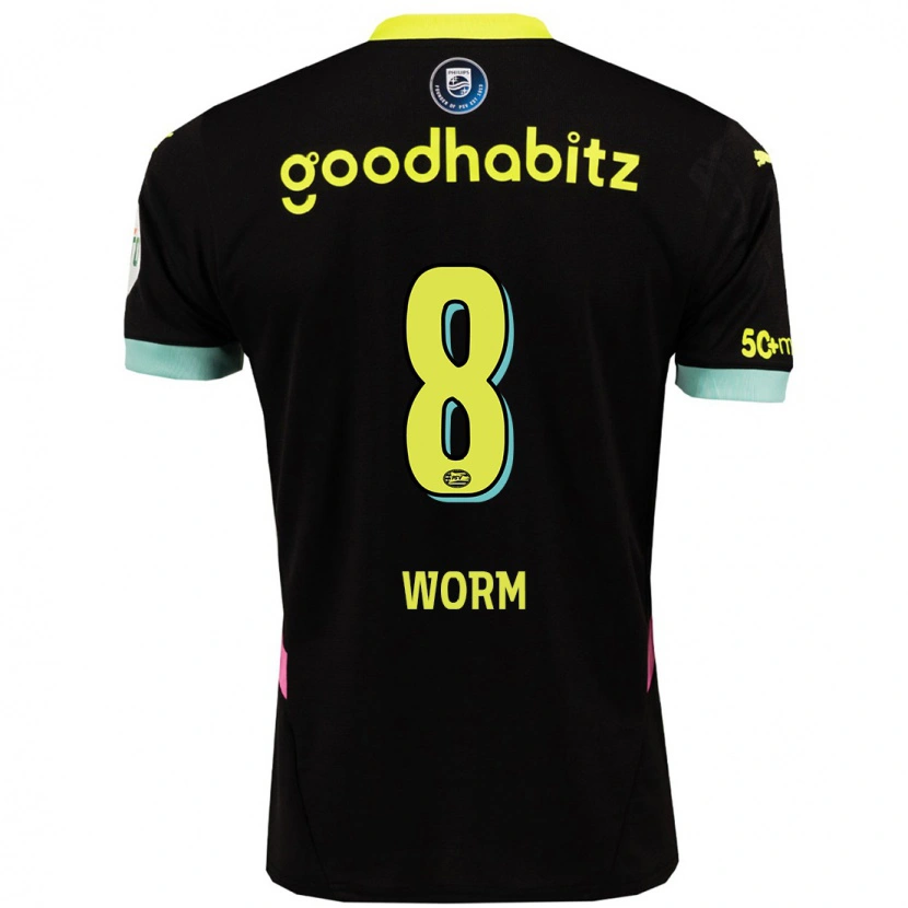 Danxen Kinder Siri Worm #8 Schwarz Gelb Auswärtstrikot Trikot 2024/25 T-Shirt Schweiz