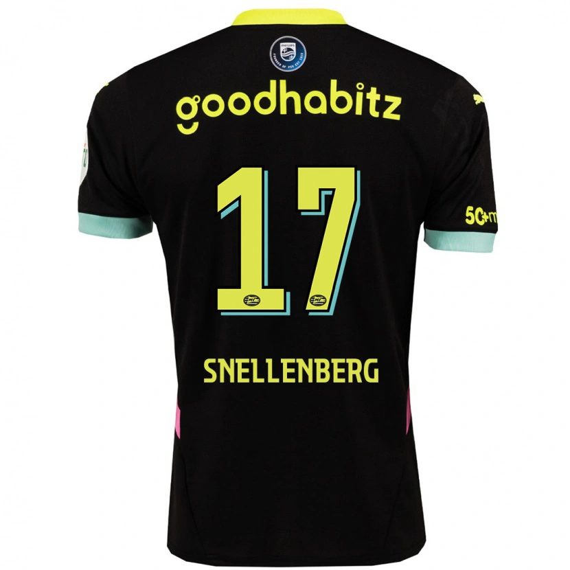 Danxen Kinder Maxime Snellenberg #17 Schwarz Gelb Auswärtstrikot Trikot 2024/25 T-Shirt Schweiz