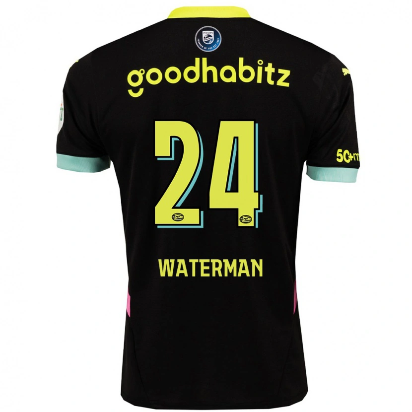 Danxen Kinder Boy Waterman #24 Schwarz Gelb Auswärtstrikot Trikot 2024/25 T-Shirt Schweiz