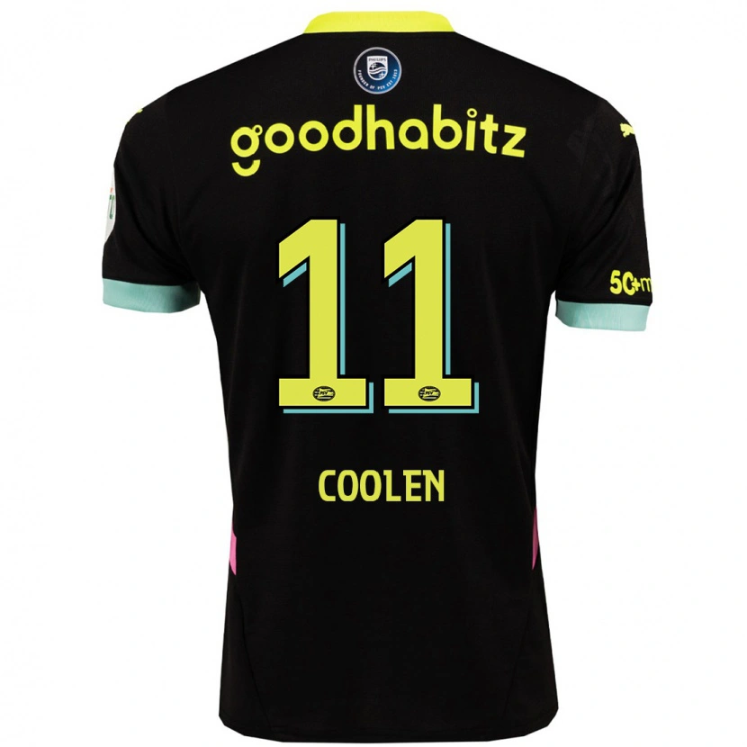 Danxen Kinder Nadia Coolen #11 Schwarz Gelb Auswärtstrikot Trikot 2024/25 T-Shirt Schweiz