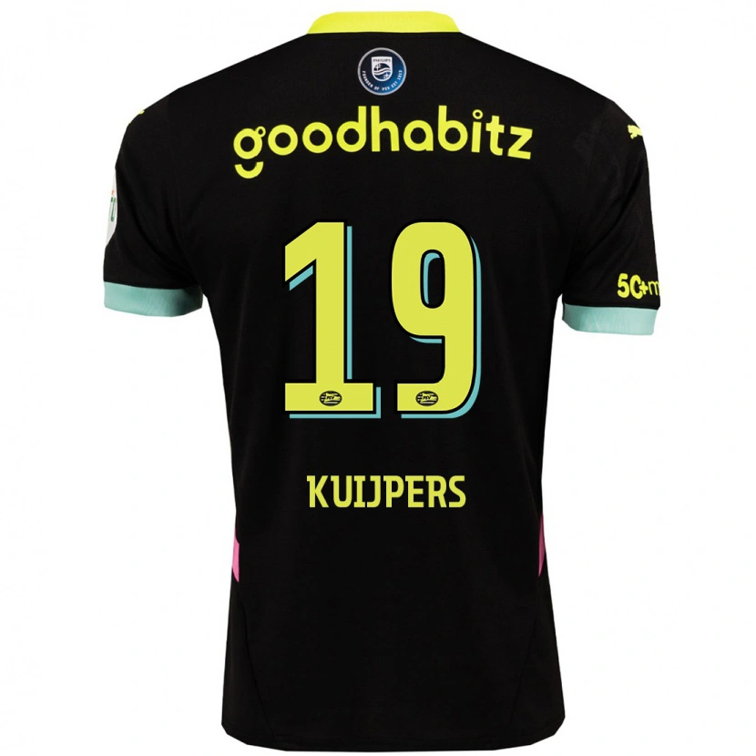 Danxen Kinder Jeslynn Kuijpers #19 Schwarz Gelb Auswärtstrikot Trikot 2024/25 T-Shirt Schweiz