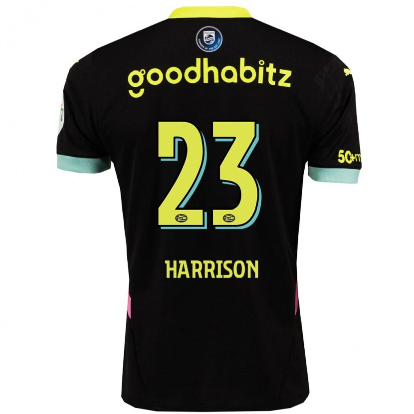 Danxen Kinder Amy Harrison #23 Schwarz Gelb Auswärtstrikot Trikot 2024/25 T-Shirt Schweiz